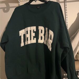 Hunter Green 'The Bar' varsity Sweatshirt